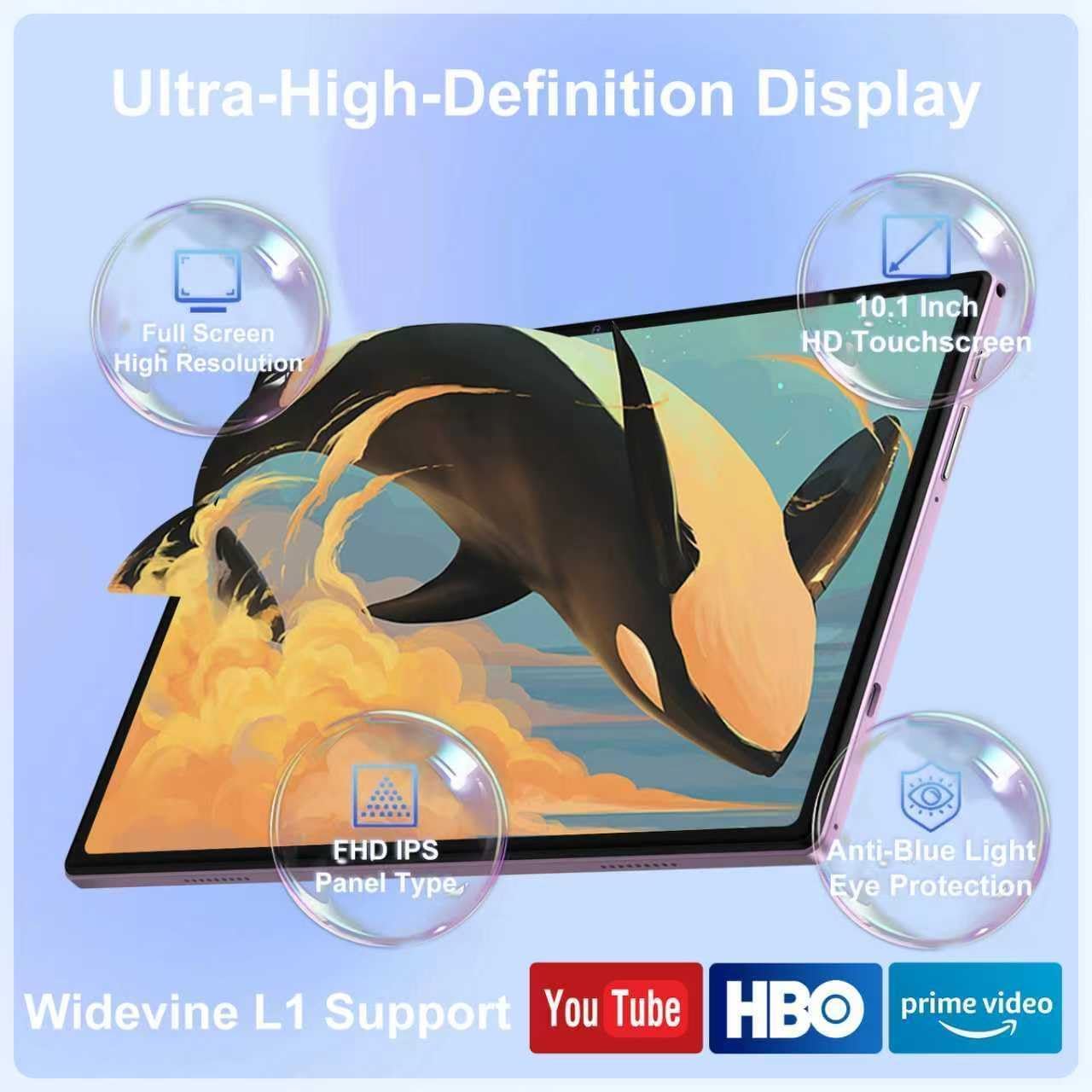 Android 15 Tablet, 30GB RAM + 128GB ROM 1TB TF, 2026 Tablet with Keyboard and Mouse, 10.1 inch Touchscreen, 8000mAh Battery, Incell Display, 2.0GHz, Gemini AI, 5G WiFi, BT 5.0, GPS - Metal Black - Image 6